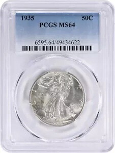 1935 ウォーキング リバティ シルバー ハーフダラー MS64 PCGS