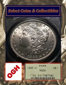 1885-O モーガン シルバー ダラー PCGS MS64 "OGH" ホルダー - PQ ブラスト ホワイト! #2260|WORLD RESOURCE【KING店】