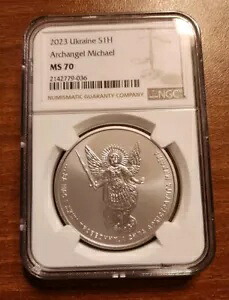 2023 1 グリブナ ウクライナ 大天使ミカエル NGC MS70｜WORLD RESOURCE【KING店】