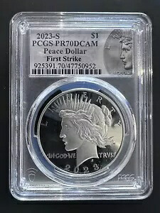 2023-S $1 PCGS PR70DCAM ピースダラー ファースト ストライク LOC 24