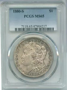 1880-S シルバー モーガン ドル PCGS MS65 サンフランシスコ造幣局 - SR912