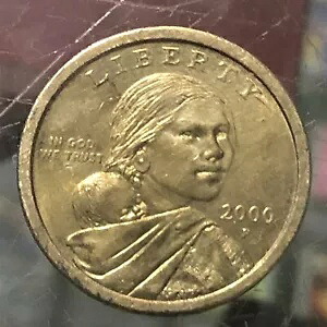 2000-P SACAGAWEA 1 ドル US リバティ ゴールド カラー コイン フィラデルフィア ミント｜WORLD RESOURCE【KING店】
