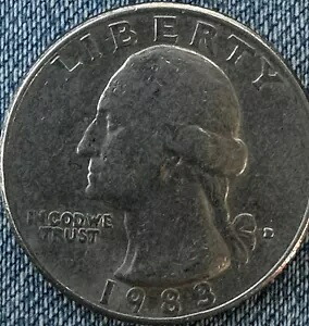 1983年「D」ワシントンクォーター、ミントマークDDの表面に複数のエラーが入ったコイン｜WORLD RESOURCE【KING店】 102,850円