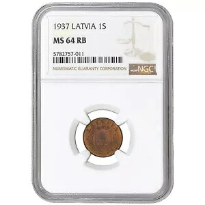 NGC スラブのコイン「1 santims 1937、ラトビア、MS 64 RB」｜WORLD RESOURCE【KING店】 100,430円