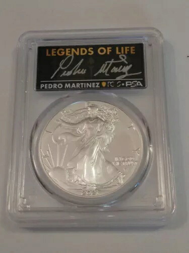 2021 タイプ 2 シルバー イーグル レジェンド オブ ライフ PCGS MS70 ペドロ マルティネス ホフ