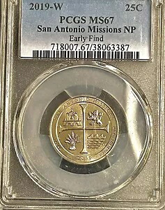2019 W サンアントニオ NP クォーター PCGS MS67 |早期発見レア 合計 680 個のみ存在｜WORLD RESOURCE【KING店】