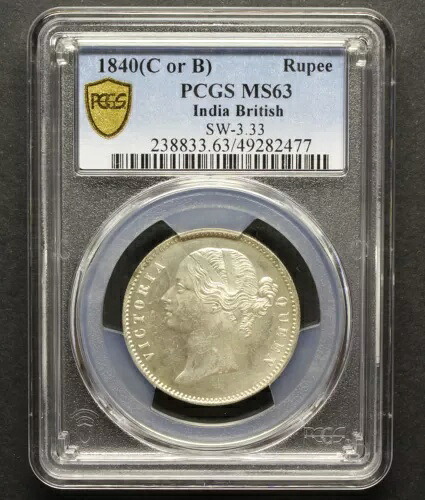 1840 C or B EAST INDIA COMPANY ルピー コイン PCGS MS63｜WORLD RESOURCE【KING店】
