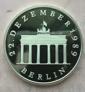 東ドイツ DDR 1990 ブランデンブルク門開門 20 マルク銀貨、プルーフ|WORLD RESOURCE【KING店】