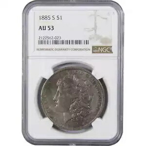 1885 S モルガン ドル AU 53 NGC 90% シルバー US コイン SKU:I1048