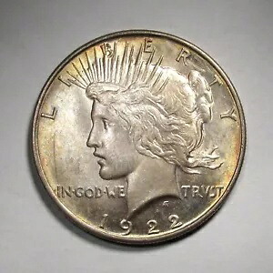 1922 年 シルバー ピース ダラー UNC コイン AQ698|WORLD RESOURCE【KING店】