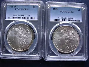 1884-O PCGS MS64 および 1885 PCGS MS64 モーガン ドル｜WORLD RESOURCE【KING店】
