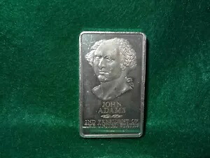 .925 シルバー アート バー 10.5 トロイ オンス。ジョン・アダムス 第2代米国大統領|WORLD RESOURCE【KING店】