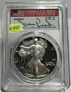 1986 アメリカン シルバー イーグル 1 オンス 999 ジョン ピード サイン入り PCGS PR70 DCAM|WORLD RESOURCE【KING店】