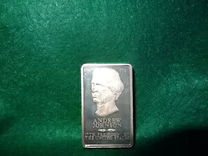 .925 シルバー アート バー 10.4 トロイ オンス。アンドリュー・ジョンソン 第17代米国大統領|WORLD RESOURCE【KING店】