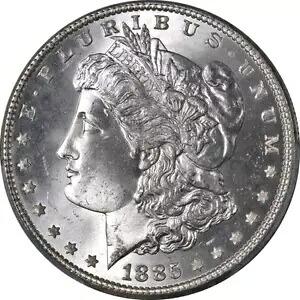 1885-P モーガン シルバー ダラー PCGS MS65 ブラスト ホワイト ストロング ストライク 在庫｜WORLD RESOURCE【KING店】