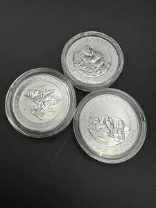 2013、2014、2015 カナダ $8 1.5オンス .9999 シルバー、シロクマ、キツネ、カエデ 3 個セット｜WORLD RESOURCE【KING店】