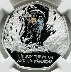 NGC PF70 ナルニア国物語 魔女 & ワードローブ 2023 英国 英国 CS ルイス ファイン シルバー コイン画像