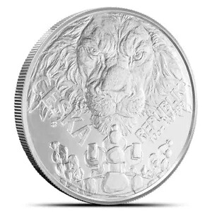 2023 10 オンス ニウエ チェコ ライオン銀貨 (BU)