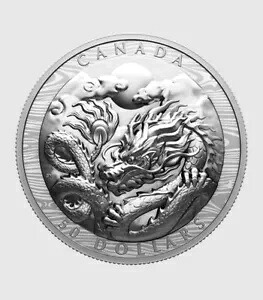 2024 カナダ シルバー $50 ドラゴン年 EHR|WORLD RESOURCE【KING店】