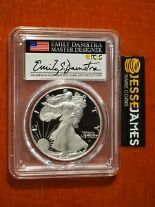 2021 S プルーフ シルバー イーグル PCGS PR70 アドバンス リリース エミリー ダムストラ サイン入り タイプ 2