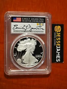 2022 W プルーフ シルバー イーグル PCGS PR70 DCAM アドバンス リリース エミリー ダムストラ サイン入り