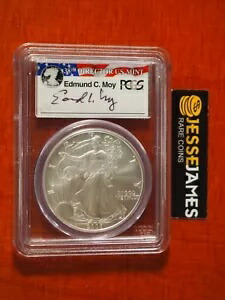 2006 W 艶出しシルバー イーグル PCGS MS70 エドマンド モイ 直筆サイン入りラベル