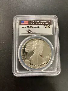 1992 S プルーフ シルバー イーグル PCGS PR-70 DCAM - メルカンティ署名 ASE - 認定 - $1|WORLD RESOURCE【KING店】