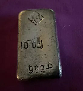 ヴィンテージ ジョンソン マッセイ 10 オンス 注ぐ .999 シルバー ローフ ダイヤモンド ロゴ｜WORLD RESOURCE【KING店】 209,550円