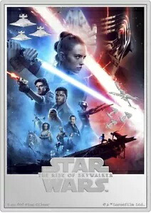 2024 ニウエ スター ウォーズ スカイウォーカーの夜明け 5 オンス シルバー ポスター コイン