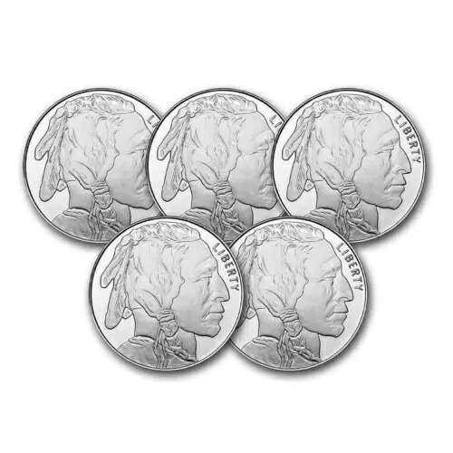 1 オンス シルバー ラウンド - バッファロー (5 個ロット) - ウォルマート｜WORLD RESOURCE【KING店】 211,200円