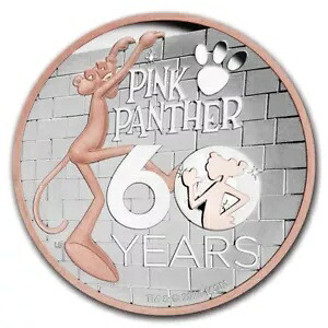 2024 ツバル 5 オンス シルバー ピンクパンサー 60 周年記念金メッキ ボックス