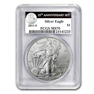 2011-S シルバー イーグル MS-70 PCGS (25 周年記念)