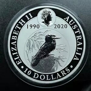 2020 オーストラリア クッカブラ 10オンス .9999 シルバー $10 コイン 30周年記念 カプセル付き｜WORLD RESOURCE【KING店】
