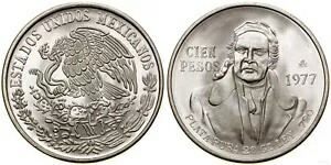 1977-78 メキシコ シルバー 100 ペソ - AU/BU - コイン 20 枚 - 純銀 400 グラム