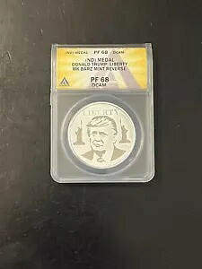 MK BARZ 署名入り シルバー .999 ドナルド トランプ リバティ メダル Anacs PF 68 DCAM