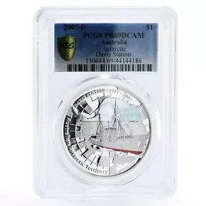オーストラリア 1 ドル デイビス南極基地船 PR69 PCGS 銀貨 2007｜WORLD RESOURCE【KING店】