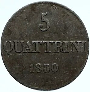 1830 イタリア イタリア州 トスカーナ レオポルド II アンティーク オールド 5 QUATTRINI コイン i99847｜WORLD RESOURCE【KING店】