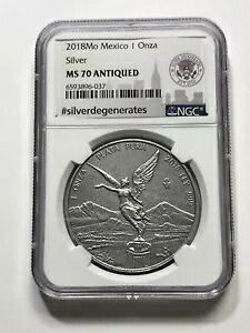 2018 Mo NGC MS 70 メキシコ アンティーク 1 オンス シルバー リベルタ オンザ #7343｜WORLD RESOURCE【KING店】