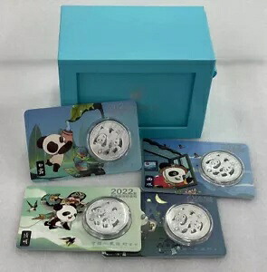 2022 10元中国パンダ記念銀貨 4枚（二十四節気パッケージ）｜WORLD RESOURCE【KING店】 101,750円