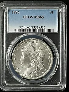 1896 $1 モルガン シルバー ダラー PCGS MS65 33318535