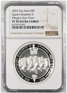 NGC PF70 ニウエ イギリス エリザベス 2 世女王陛下 シルバー コイン 2オンス COA｜WORLD RESOURCE【KING店】
