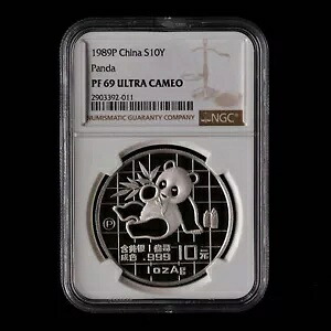 1989 中国 10 元 1 オンス パンダ銀貨 NGC PF69｜WORLD RESOURCE【KING店】