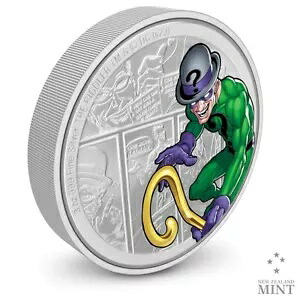 2023 ニウエ DC ヴィランズ リドラー 3 オンス シルバー カラーライズド プルーフ コイン ミンテージ 1000｜WORLD RESOURCE【KING店】