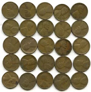1923-S リンカーン ウィート セント ペニー 50 コイン ロール ロット - サンフランシスコ造幣局 - A517|WORLD RESOURCE【KING店】