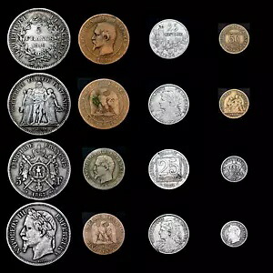 1849-1922 - フランス古銭 8 枚セット ???? - 大量送料無料!!!!