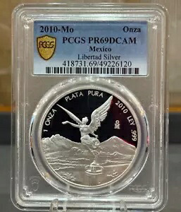 2010 Mo PCGS PR69 DCAM - メキシコ - 1 オンス シルバー リベルタ アン オンザ ~ プルーフ|WORLD RESOURCE【KING店】
