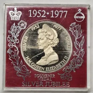 楽天市場】エリザベス女王 シルバージュビリー 25年記念コイン 記念