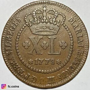 ブラジル - XL Reis 1778 (リスボン) XF - 銅コイン - @fc.coins｜WORLD RESOURCE【KING店】