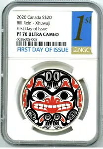 2020 $20 カナダ シルバー プルーフ ビル リード グリズリー ベア NGC PF70 発行初日｜WORLD RESOURCE【KING店】