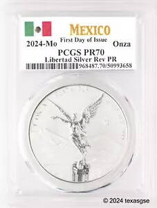 2024 メキシカン リベルタード 1 オンス シルバー リバース プルーフ PCGS PR70 初日発行 102,850円